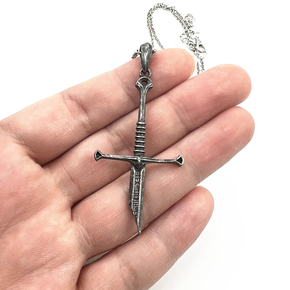Lord of the Rings Aragorn Narsil Broken Sword Necklace