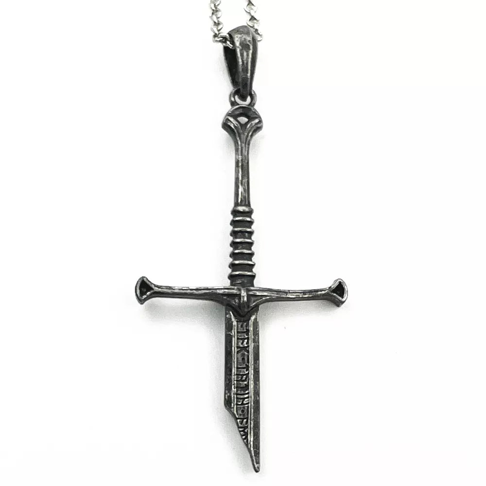 Lord of the Rings Aragorn Narsil Broken Sword Necklace