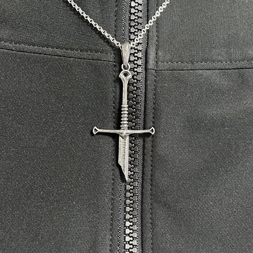 Lord of the Rings Aragorn Narsil Broken Sword Necklace
