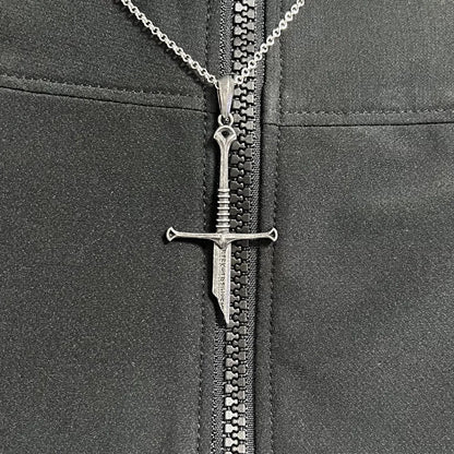 Lord of the Rings Aragorn Narsil Broken Sword Necklace