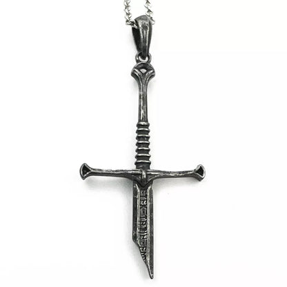 Lord of the Rings Aragorn Narsil Broken Sword Necklace