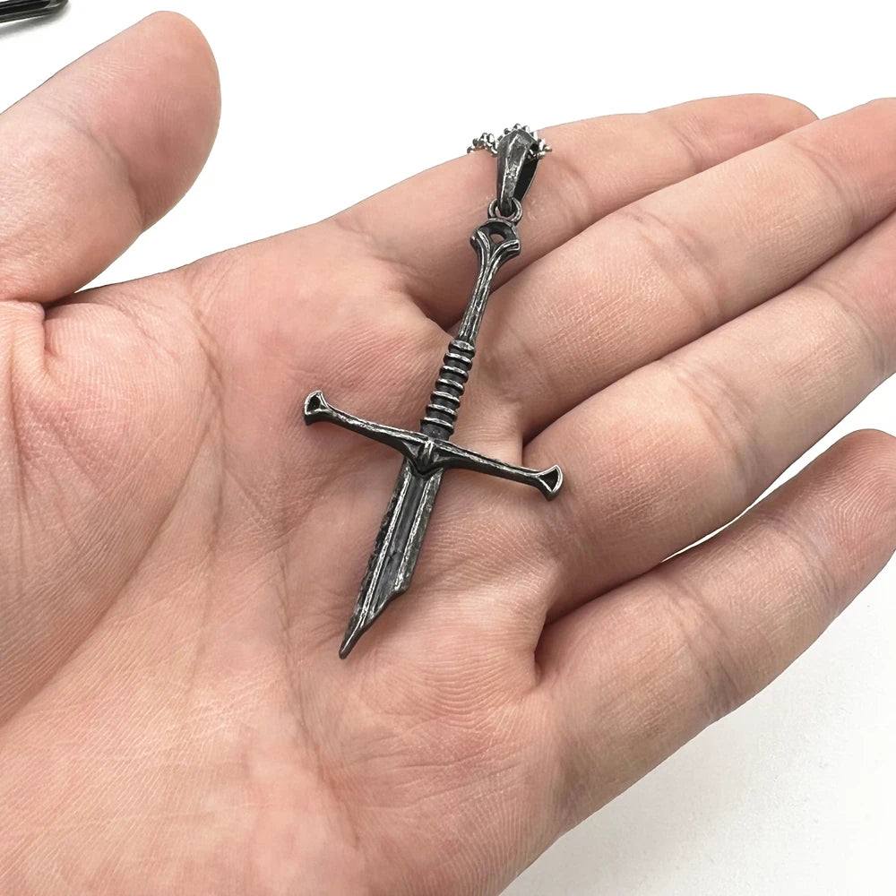 Lord of the Rings Aragorn Narsil Broken Sword Necklace