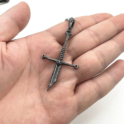 Lord of the Rings Aragorn Narsil Broken Sword Necklace