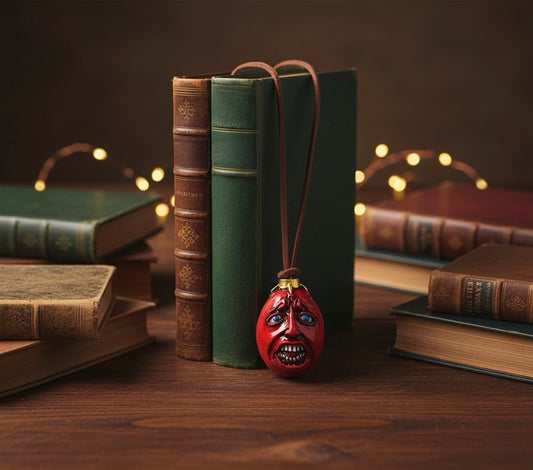 Berserk Behelit Griffith Egg necklace inspired by the crimson Behelit from the anime and manga series.