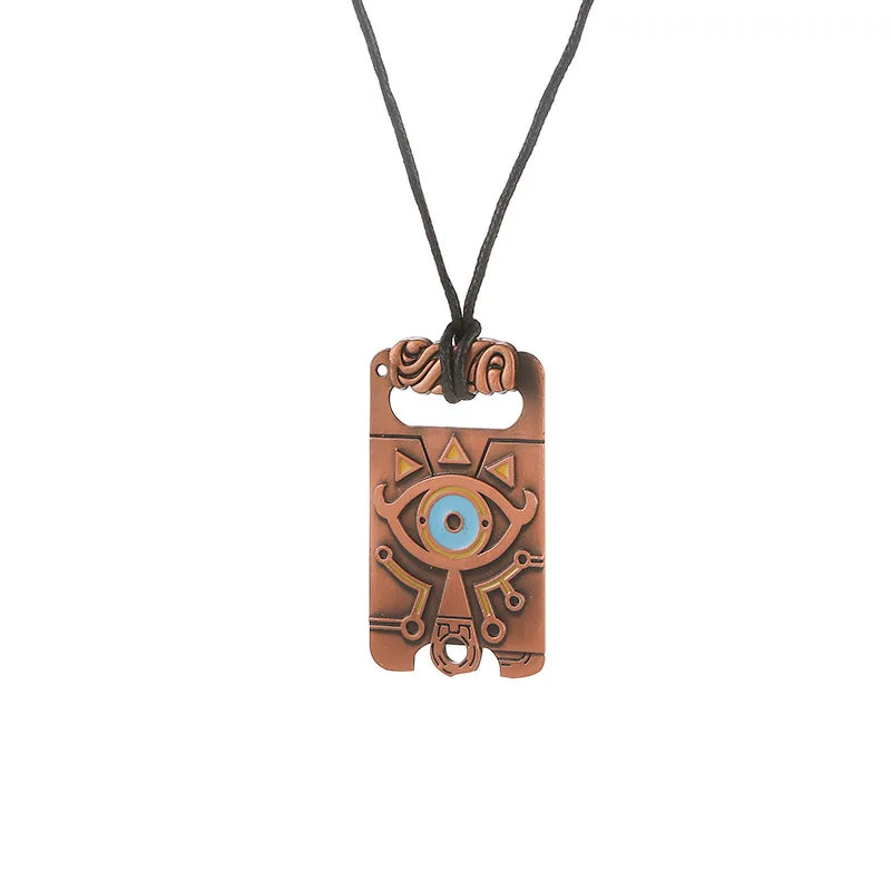 Sheikah Eye Breath of the Wild Necklace & Keychain Set
