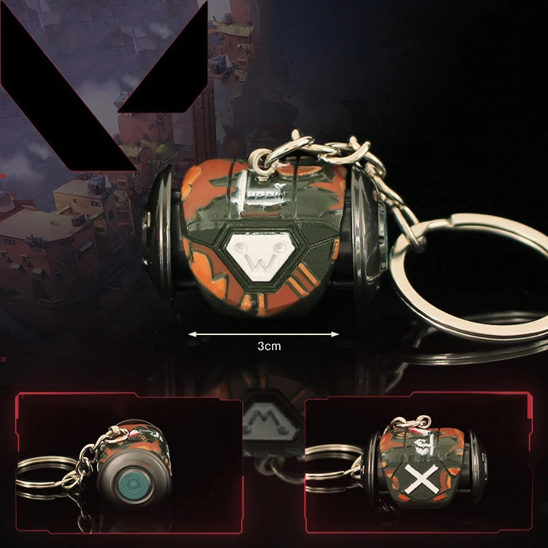 Keychain with a design of a vehicle on a dark background