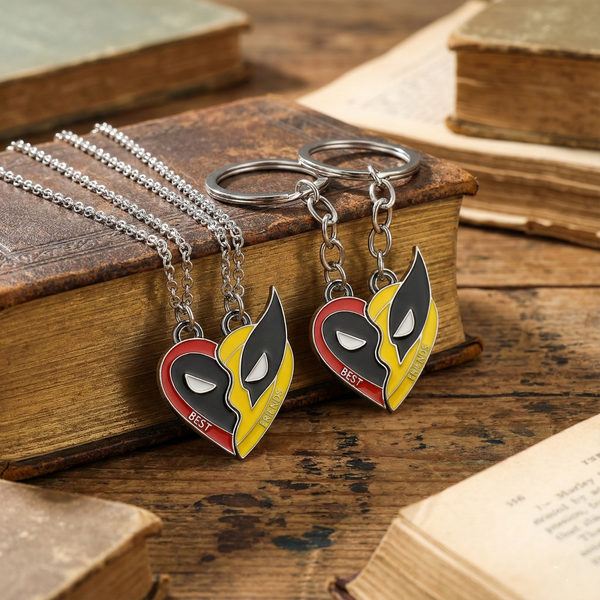 Deadpool & Wolverine Necklace & Keychain
