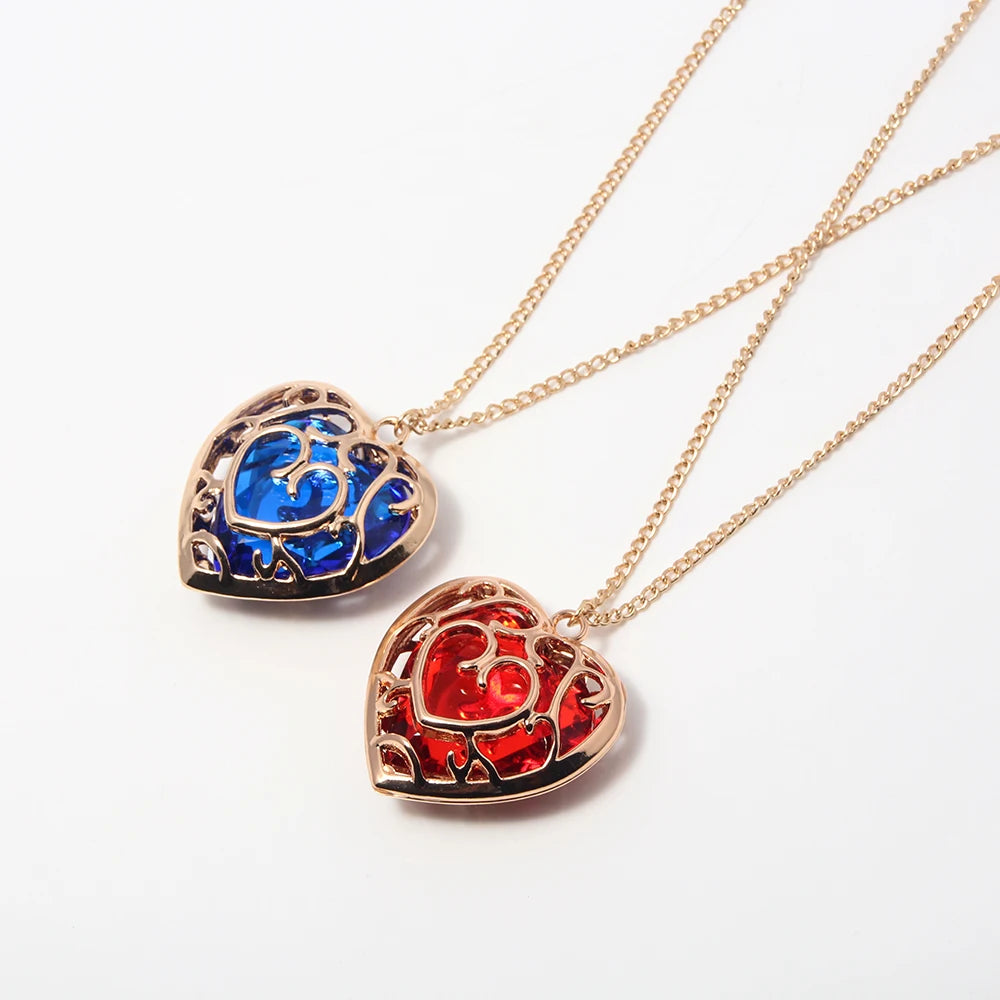 Zelda Red & Blue Heart Necklace