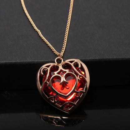 Zelda Red & Blue Heart Necklace