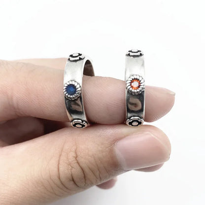 howls moving castle anime silver rings shown in a close up shot