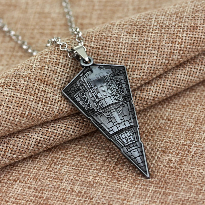 star wars ship imperial destroyer necklace in black