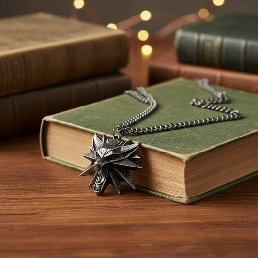 The Witcher School of the Wolf necklace inspired by Geralt of Rivia’s medallion from the video game series