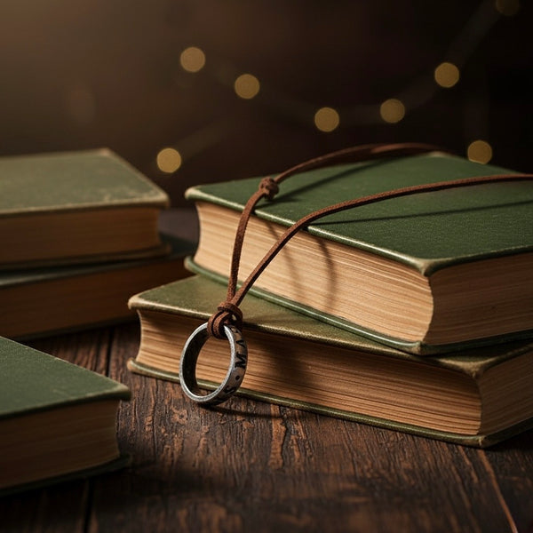 Uncharted Nathan Drake ring necklace inspired by the iconic pendant worn by the treasure hunter in the video game series