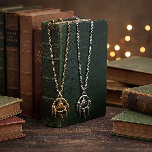 Yu-Gi-Oh Bakura Millennium Wisdom Wheel necklace inspired by the anime’s mystical Millennium Items.