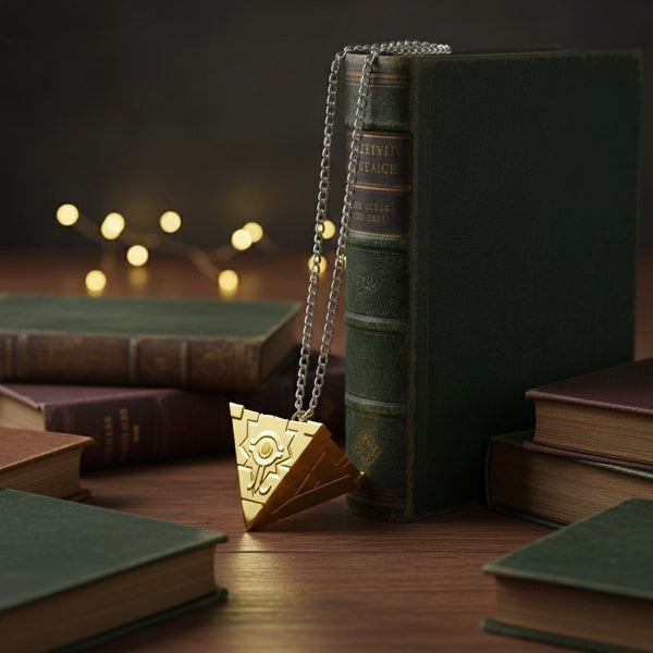 Millennium Puzzle pendant necklace inspired by Yugi Muto from the Yu-Gi-Oh anime series