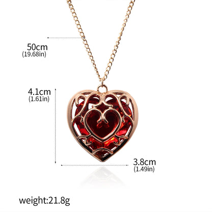 Zelda Red & Blue Heart Necklace