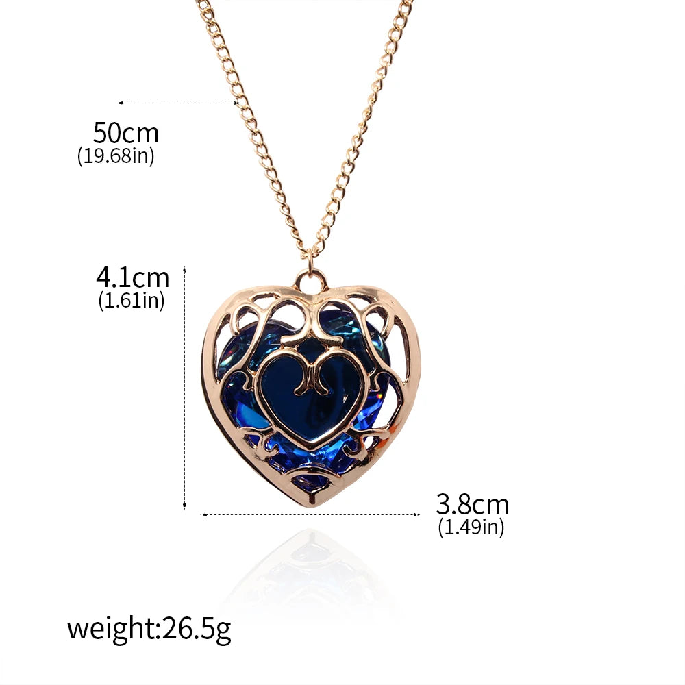 Zelda Red & Blue Heart Necklace