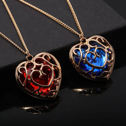 Zelda Red & Blue Heart Necklace