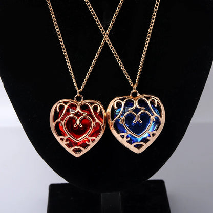 Zelda Red & Blue Heart Necklace